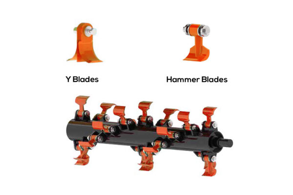 Y blade and hammer blade options