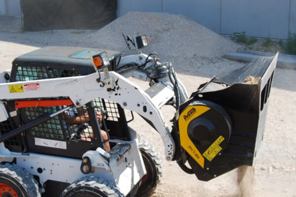 Bobcat skidsteer with MB attachment
