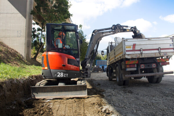 Eurocomach 28zt excavator working on site